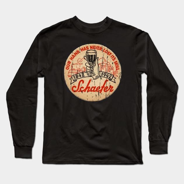 SCHAEFER BEER Long Sleeve T-Shirt by Cult Classics